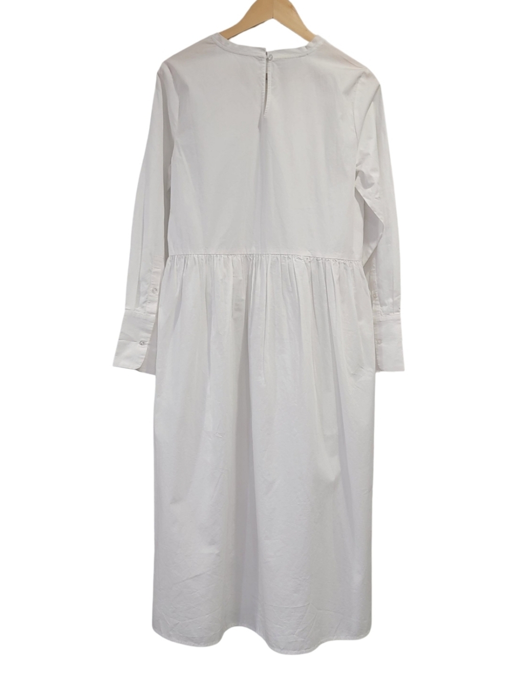 NWT Selected Femme White Mirabella Midi Dress Organic Cotton Size 40 (US 10) - Picture 4 of 16
